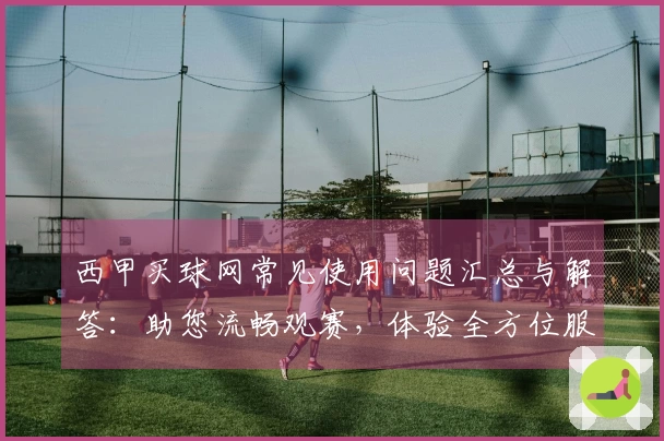 西甲买球网常见使用问题汇总与解答：助您流畅观赛，体验全方位服务